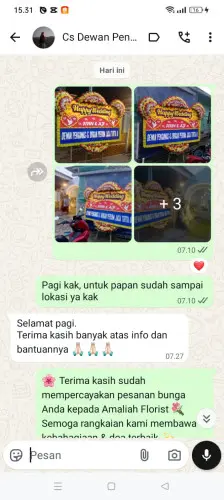 Testimonial Papan Bunga Pernikahan panyaungan