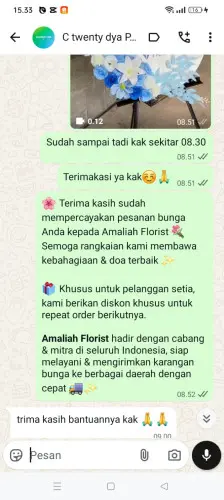 Testimonial Standing Flower panyaungan