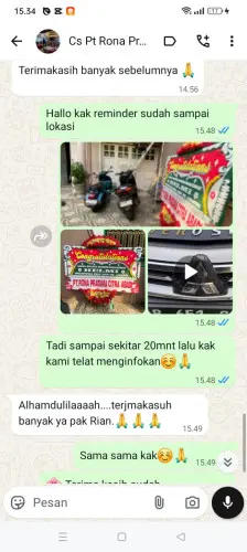Testimonial Papan Bunga panyaungan